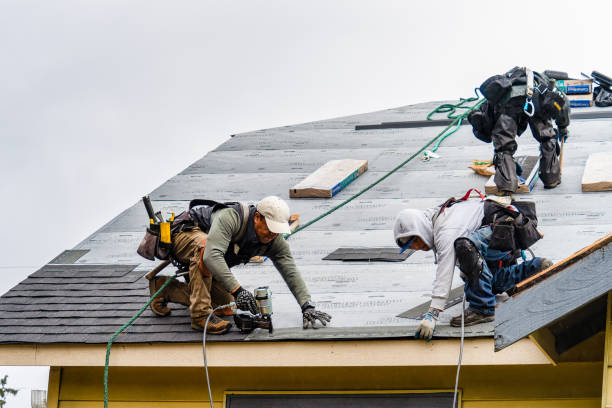 Professional Gutter Installation technician working in South Seaville, NJ